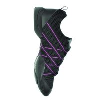 BLOCH® 524 Black/Purple Stripe Criss Cross Sneaker